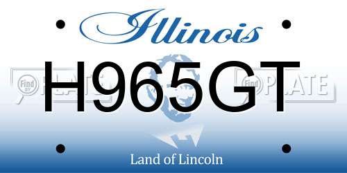 H965GT Illinois License Plate
