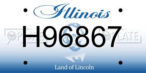 H96867 Illinois License Plate