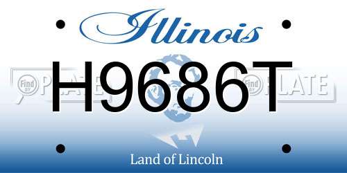 H9686T Illinois License Plate