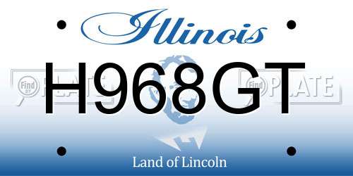 H968GT Illinois License Plate
