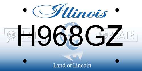 H968GZ Illinois License Plate