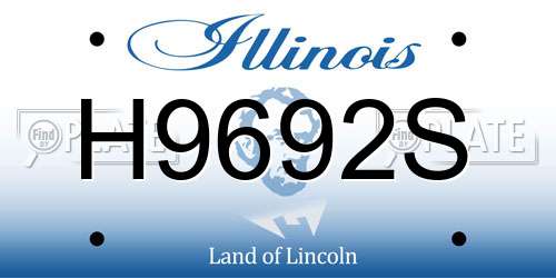 H9692S Illinois License Plate