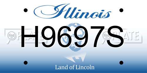 H9697S Illinois License Plate