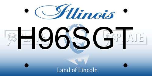 H96SGT Illinois License Plate