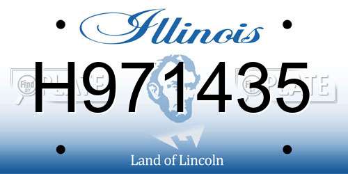 H971435 Illinois License Plate
