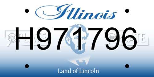 H971796 Illinois License Plate
