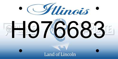 H976683 Illinois License Plate