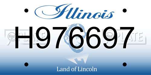 H976697 Illinois License Plate