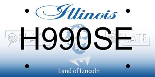H990SE Illinois License Plate