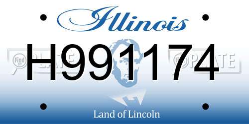 H991174 Illinois License Plate