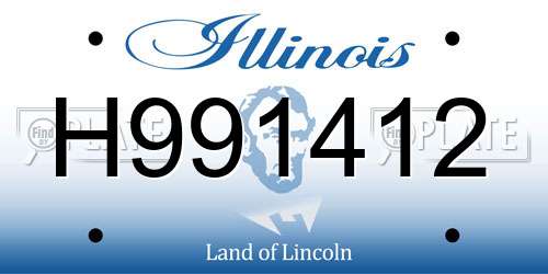 H991412 Illinois License Plate