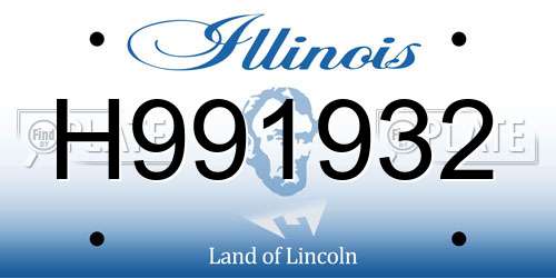 H991932 Illinois License Plate