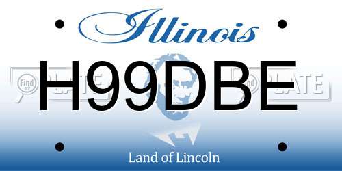 H99DBE Illinois License Plate