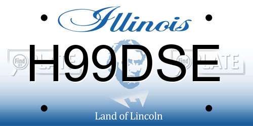 H99DSE Illinois License Plate