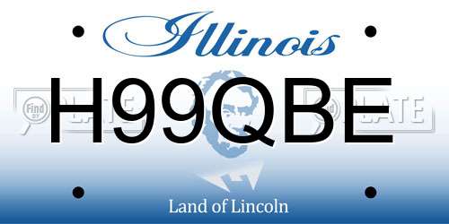 H99QBE Illinois License Plate