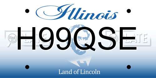 H99QSE Illinois License Plate