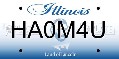 HA0M4U Illinois License Plate
