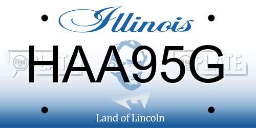 HAA95G Illinois License Plate