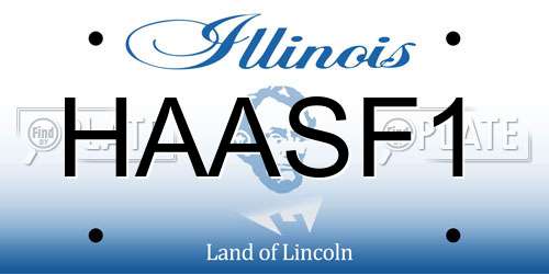 HAASF1 Illinois License Plate