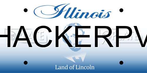HACKERPV Illinois License Plate