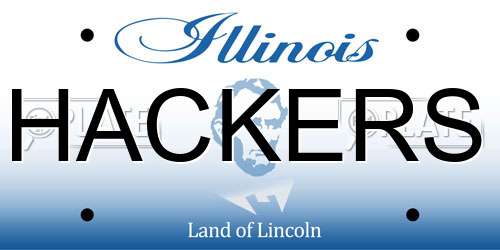 HACKERS Illinois License Plate