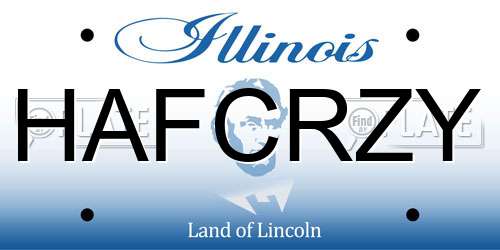 HAFCRZY Illinois License Plate