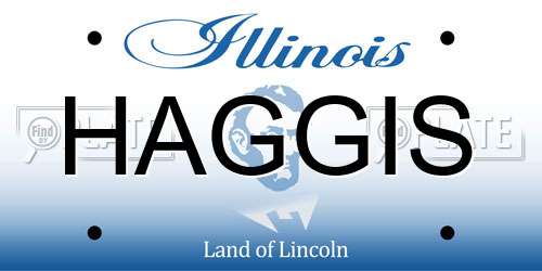 HAGGIS Illinois License Plate