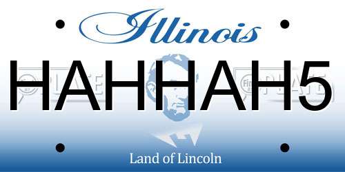HAHHAH5 Illinois License Plate