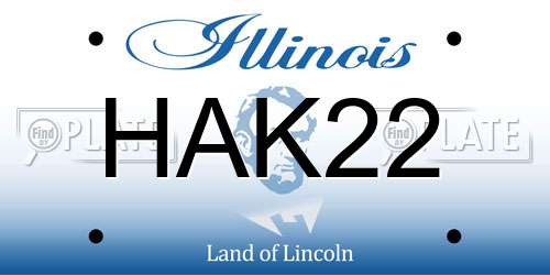 HAK22 Illinois License Plate