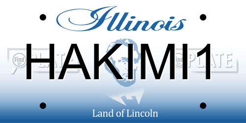 HAKIMI1 Illinois License Plate