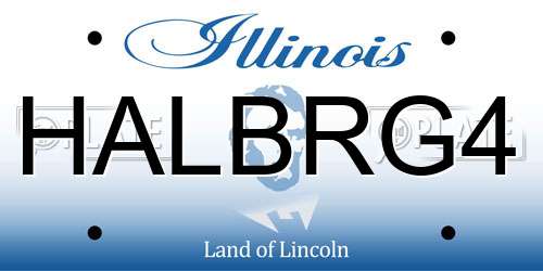 HALBRG4 Illinois License Plate