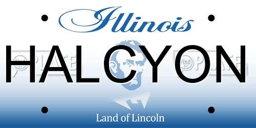 HALCYON Illinois License Plate