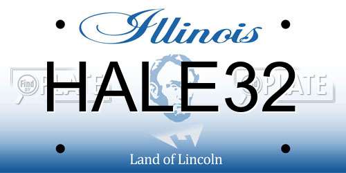 HALE32 Illinois License Plate