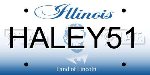 HALEY51 Illinois License Plate
