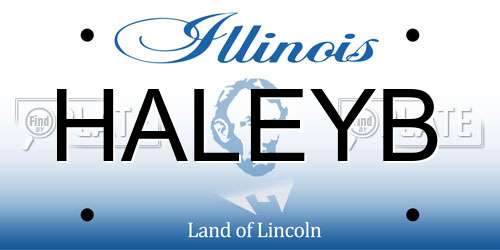 HALEYB Illinois License Plate