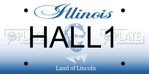 HALL1 Illinois License Plate