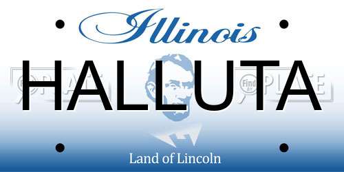 HALLUTA Illinois License Plate