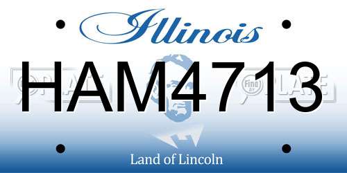 HAM4713 Illinois License Plate