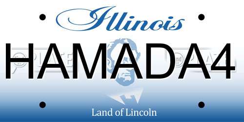 HAMADA4 Illinois License Plate