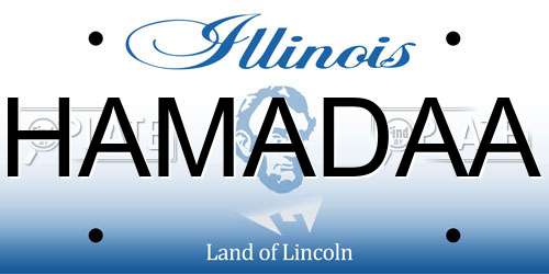 HAMADAA Illinois License Plate
