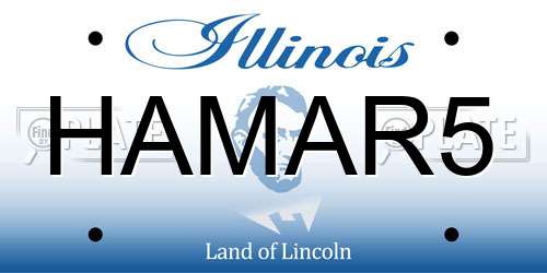 HAMAR5 Illinois License Plate