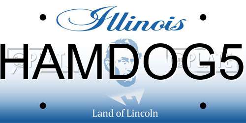 HAMDOG5 Illinois License Plate
