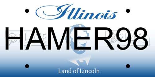 HAMER98 Illinois License Plate
