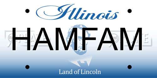HAMFAM Illinois License Plate