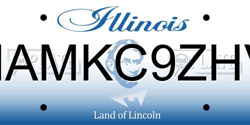 HAMKC9ZHV Illinois License Plate