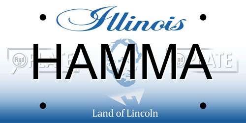 HAMMA Illinois License Plate
