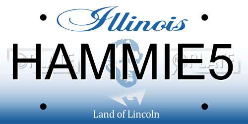 HAMMIE5 Illinois License Plate