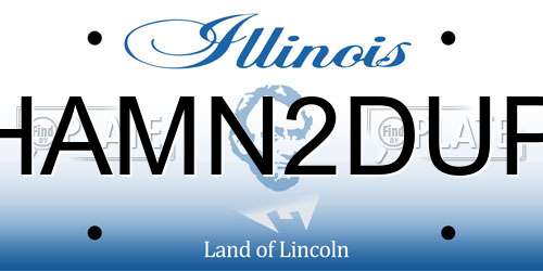 HAMN2DUP Illinois License Plate
