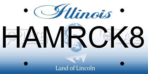 HAMRCK8 Illinois License Plate