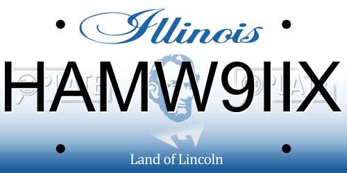 HAMW9IIX Illinois License Plate